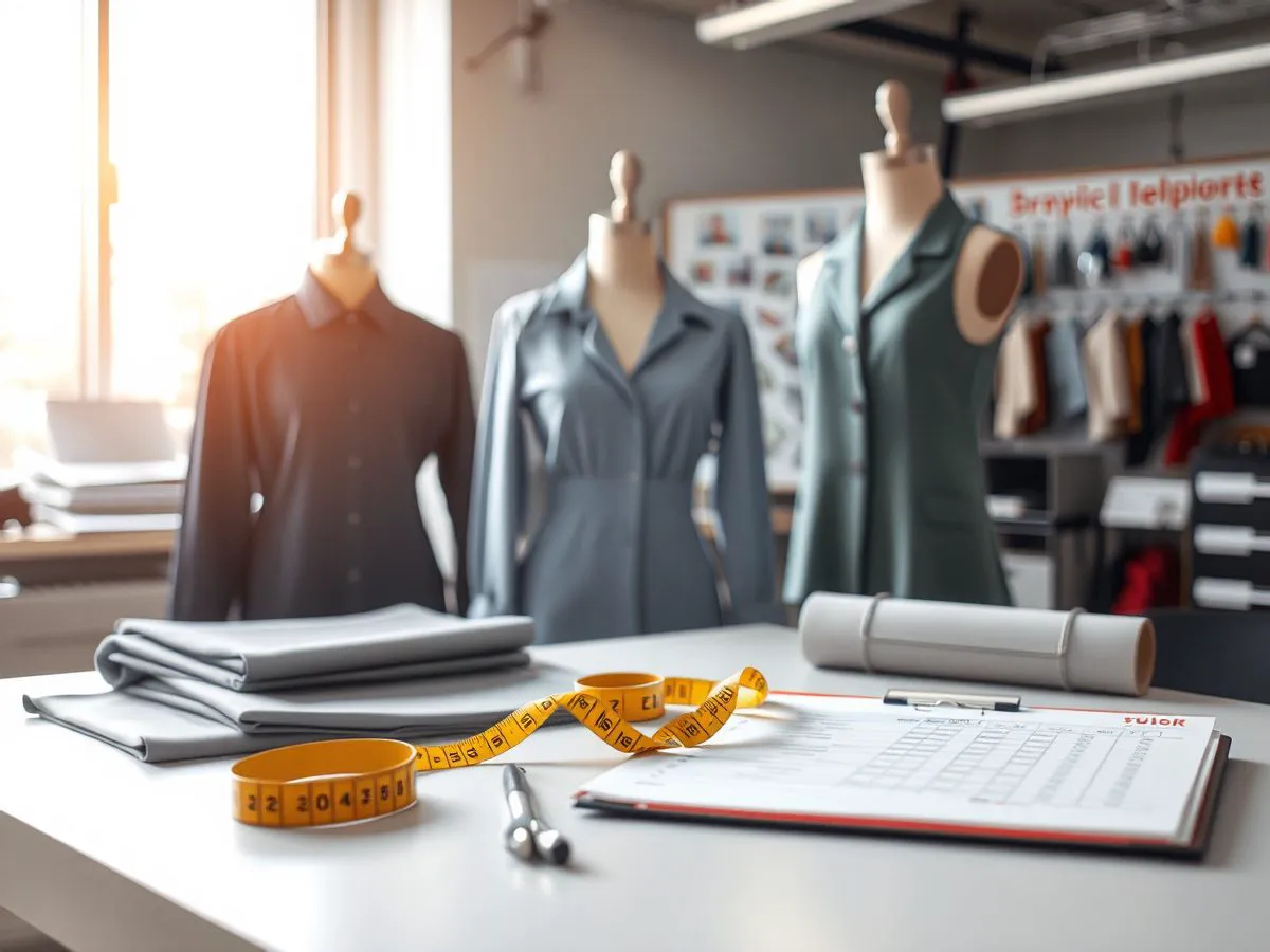 女装产品供应服务场景:面料样品、样衣、质检工具